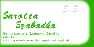 sarolta szabadka business card